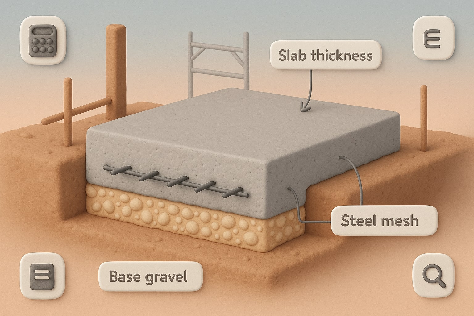 Demonstra como a Calculadora de Laje de Concreto funciona com campos de entrada e resultados instantâneos que ajudam os usuários a resolver problemas com facilidade.