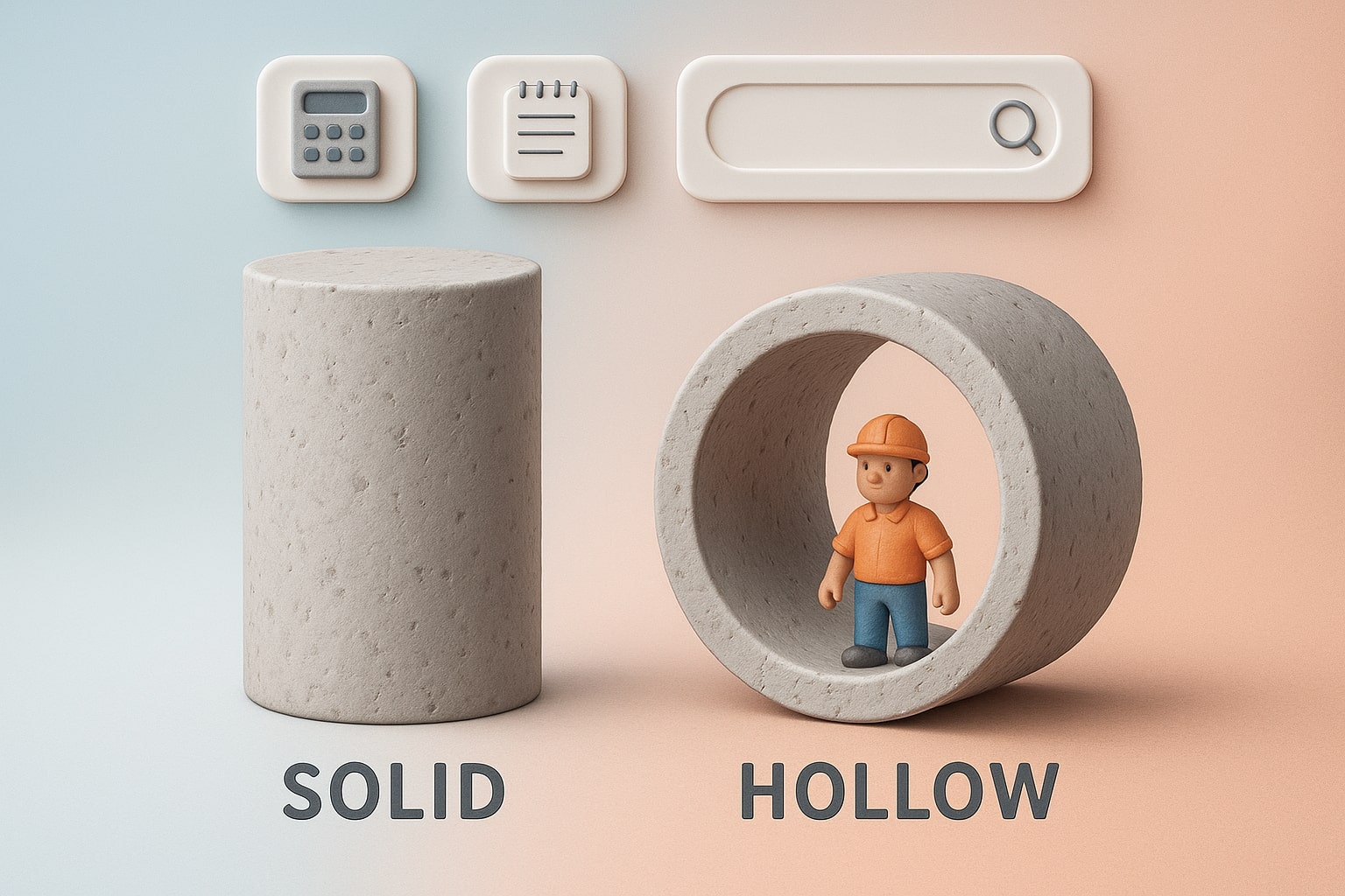 Demonstra como a Calculadora de Tubo de Concreto funciona com campos de entrada e resultados instantâneos que facilitam a resolução de problemas para os usuários.