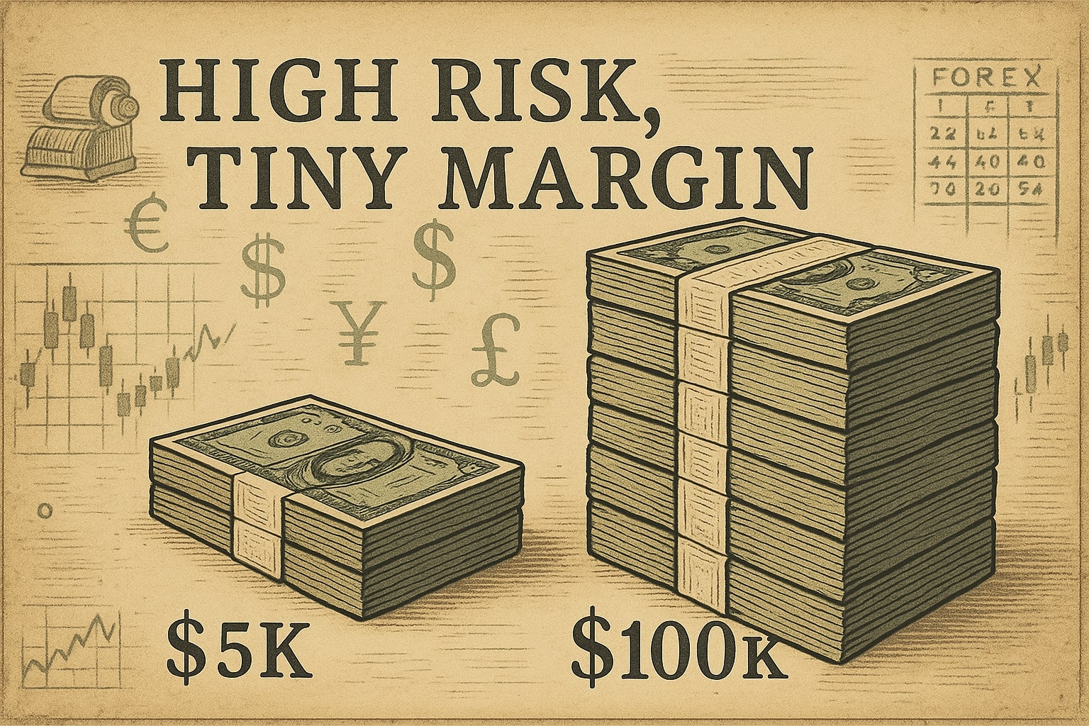 Demonstra como a Calculadora de Margem para Câmbio funciona com campos para inserção de dados e resultados instantâneos que auxiliam os usuários a resolver problemas com facilidade.