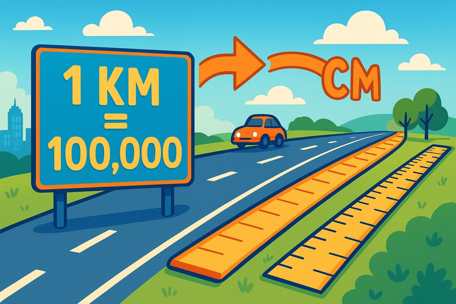 Conversor de Quilômetros para Centímetros 1