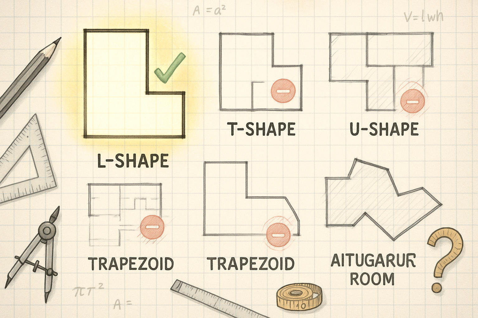 Calculadora de metragem quadrada em L