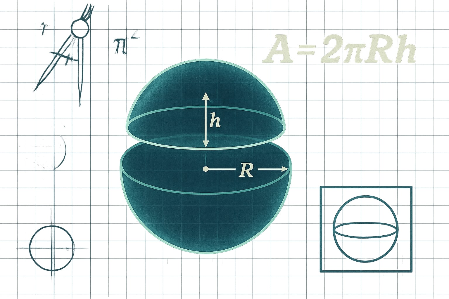 Calculadora de Área da Superfície da Calota