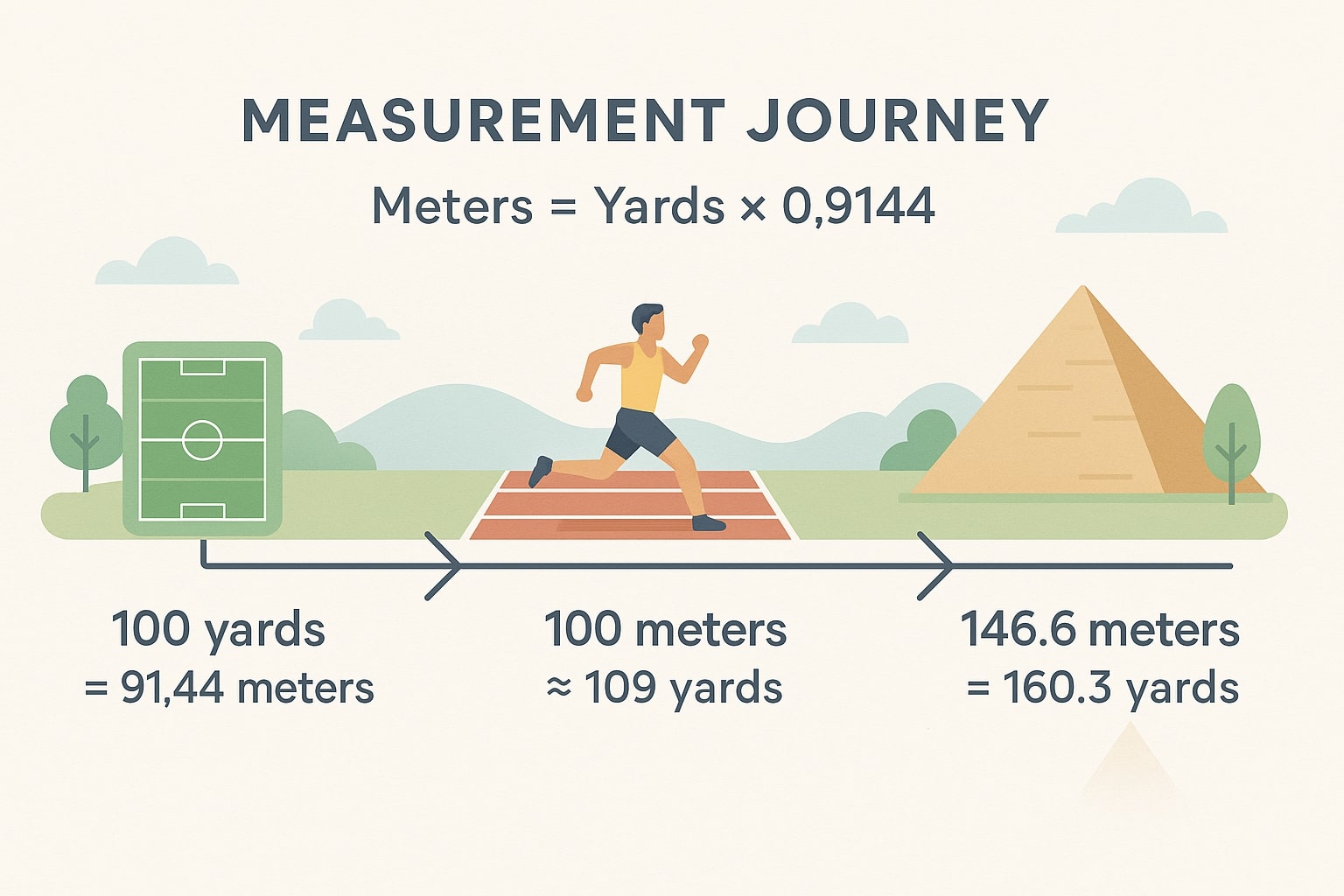 Jardas para Metros 1