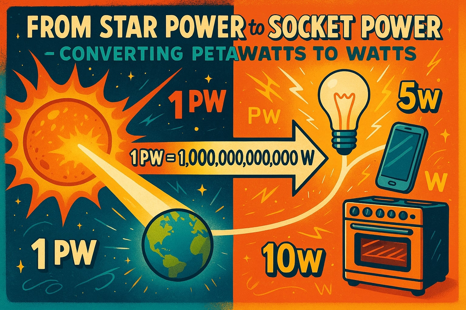 Conversor de Petawatt para Watt