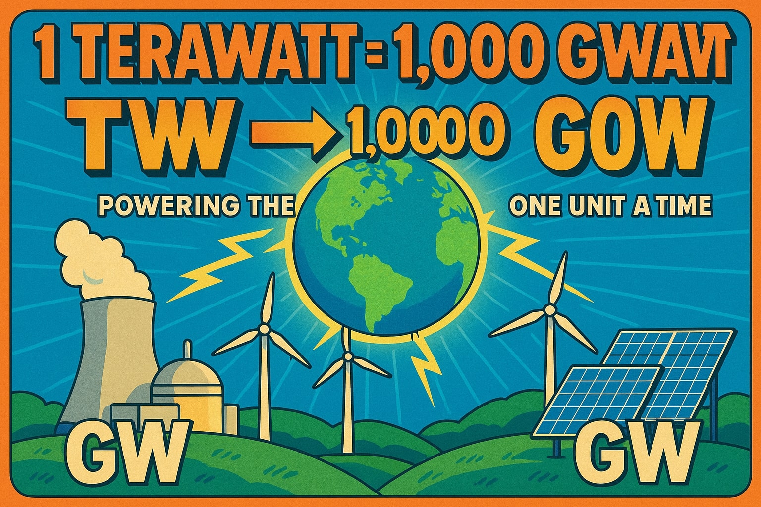 Conversor de Terawatt para Gigawatt