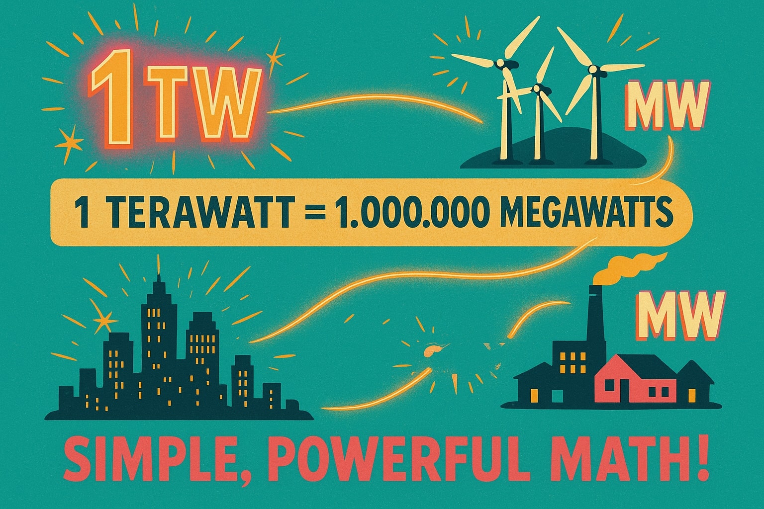 Conversor de Terawatt para Megawatt