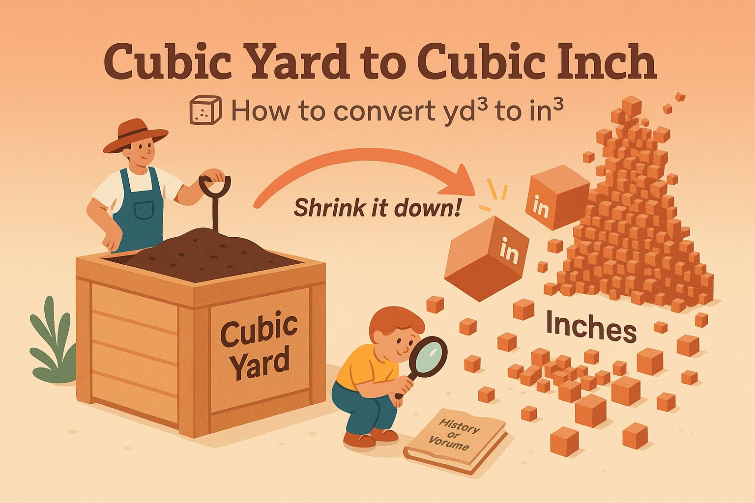 Conversor de Jarda Cúbica para Polegada Cúbica