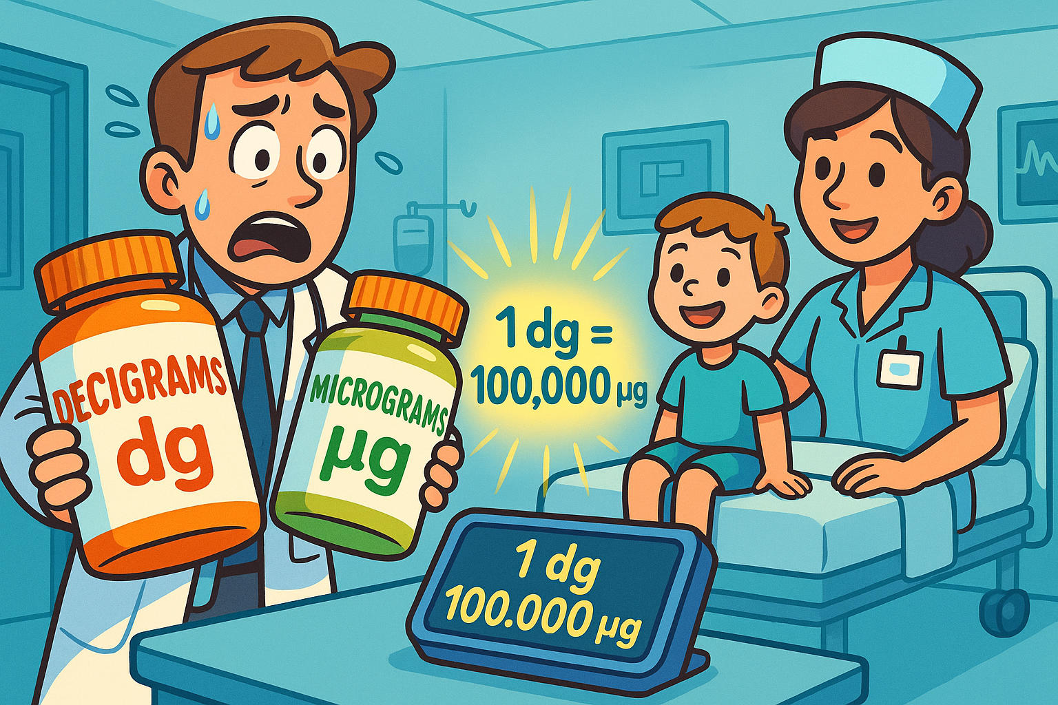 Conversor de decigrama para micrograma