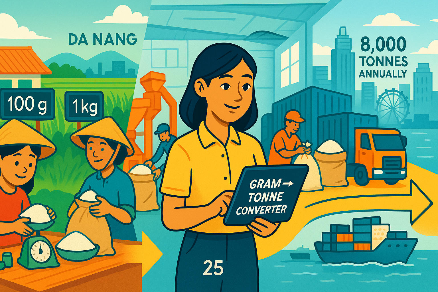 Conversor de Gramas para Toneladas