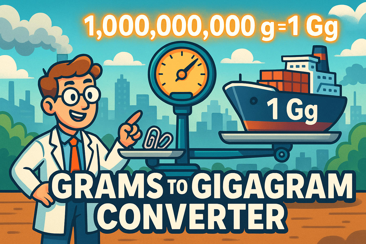 Conversor de Gramas para Gigagrama