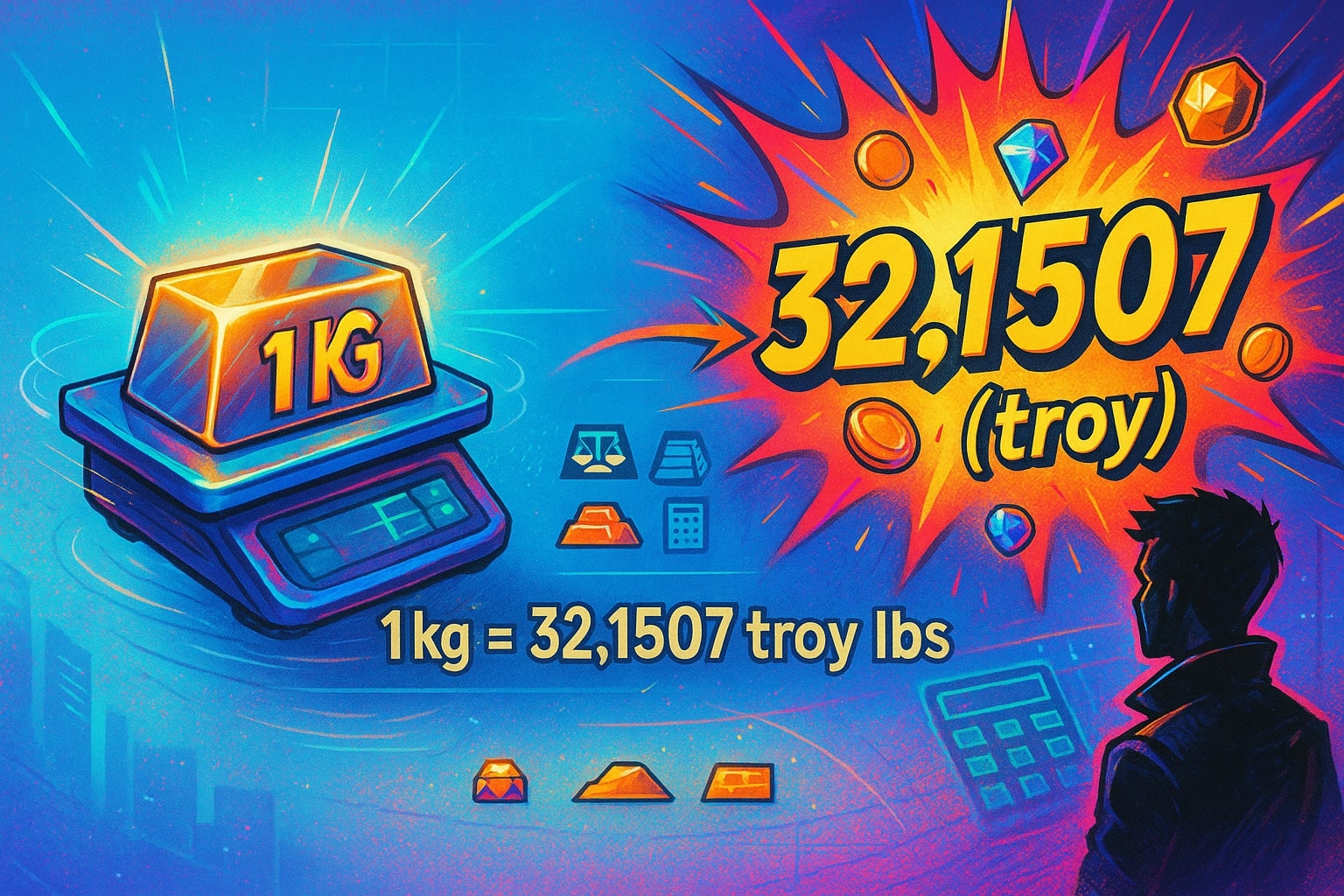 Conversor de Quilogramas para Libras Troy