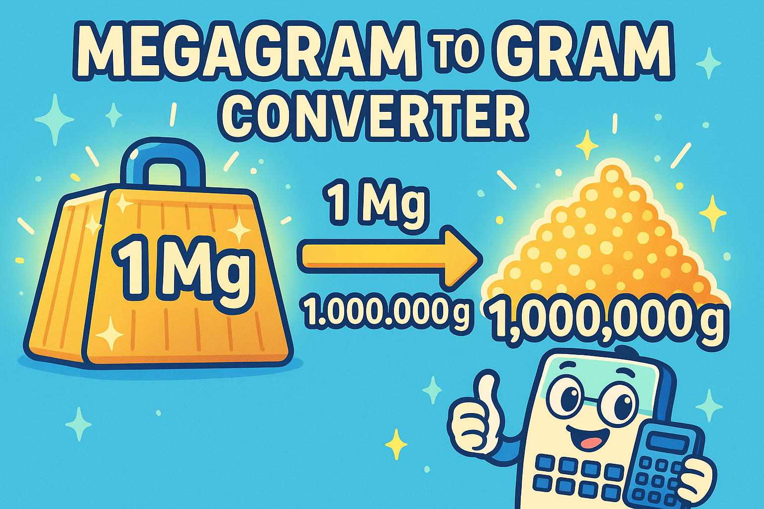 Conversor de Megagramas para Gramas