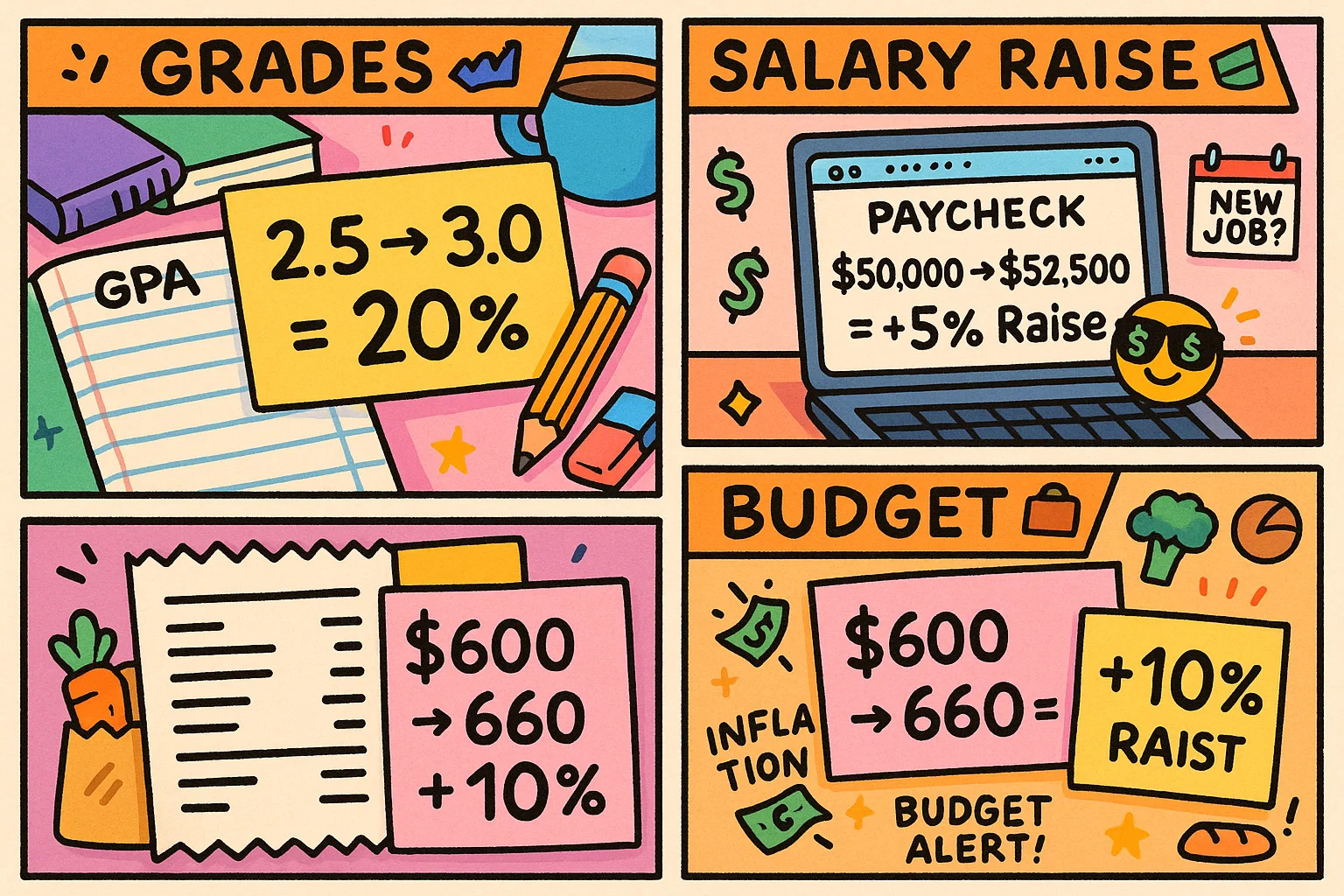 Calculadora de variação percentual