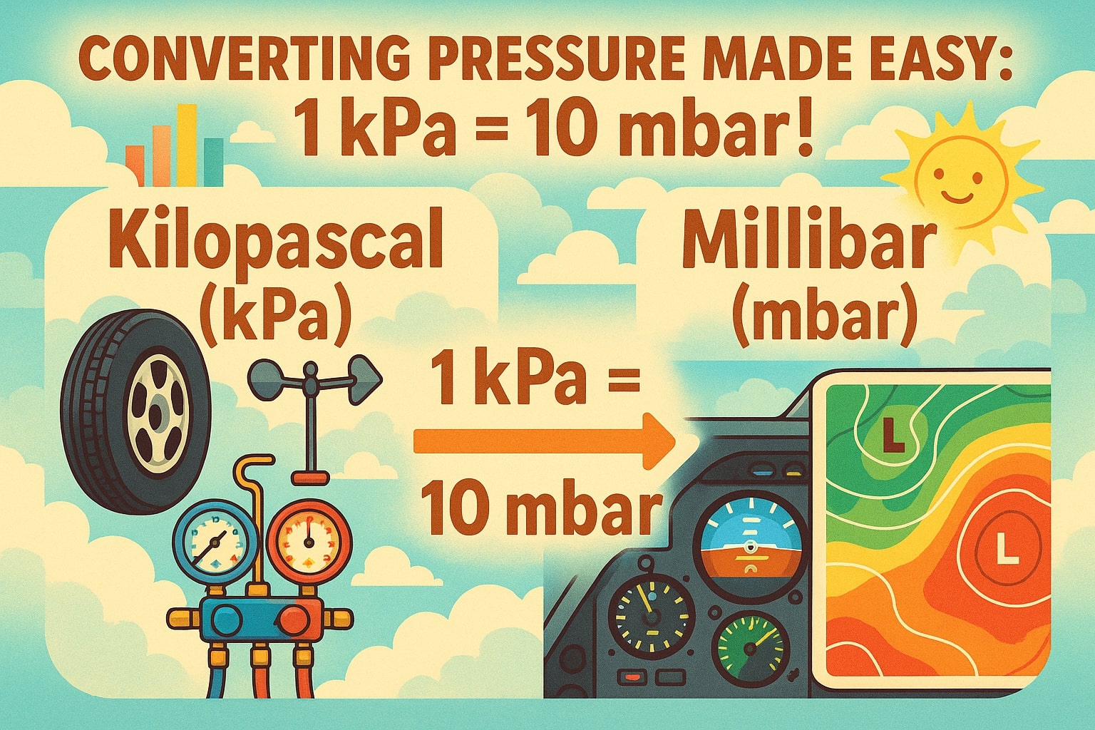 Conversor de Quilopascal para Milibar