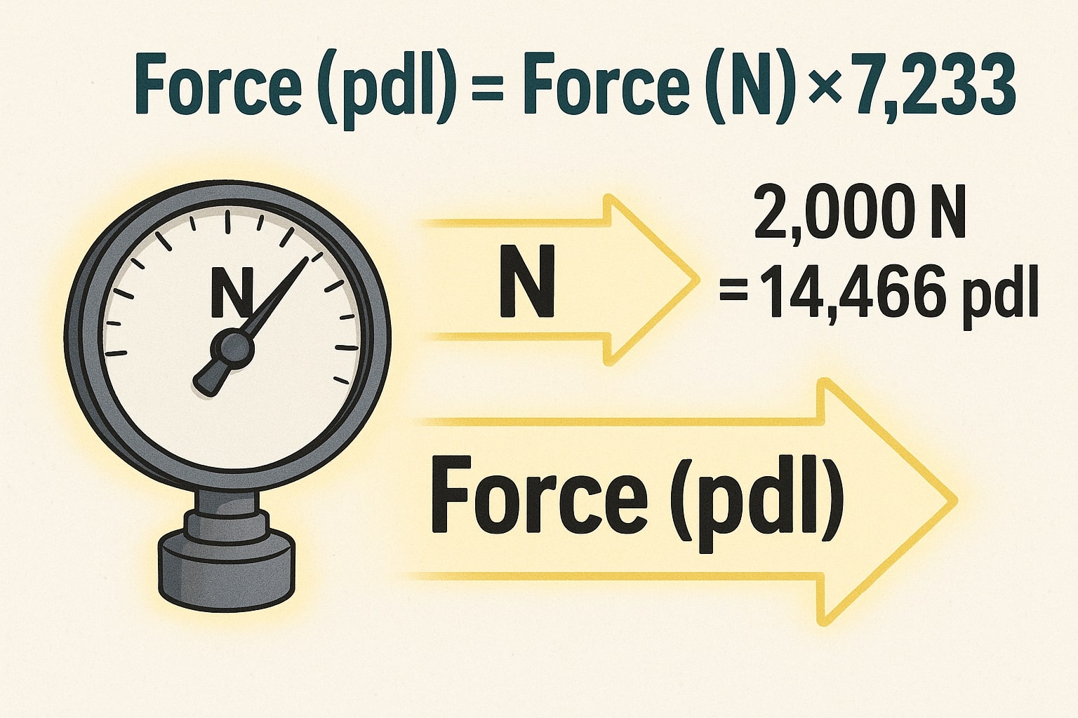 Conversor de Newtons para Poundals