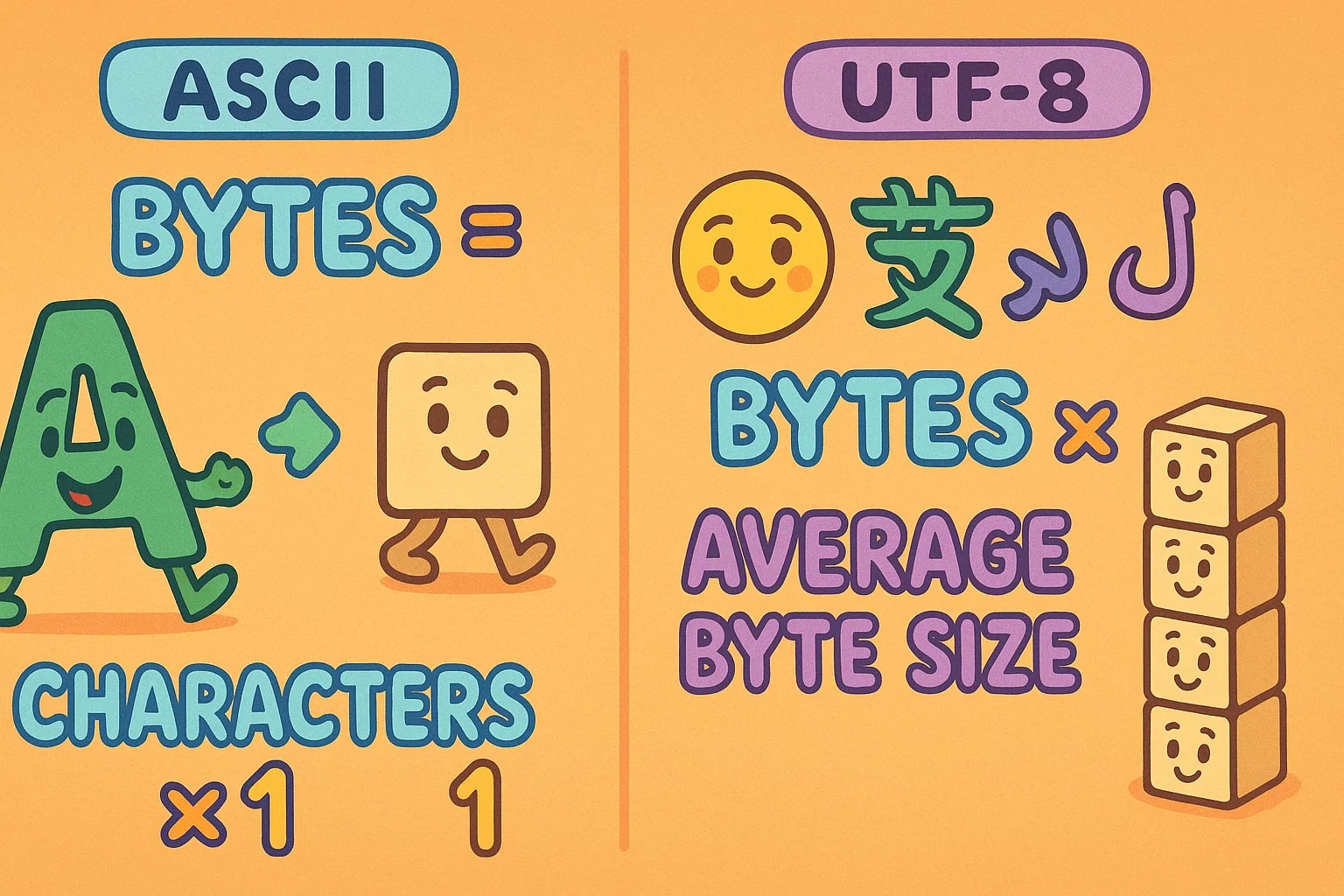 Conversor de caracteres em bytes