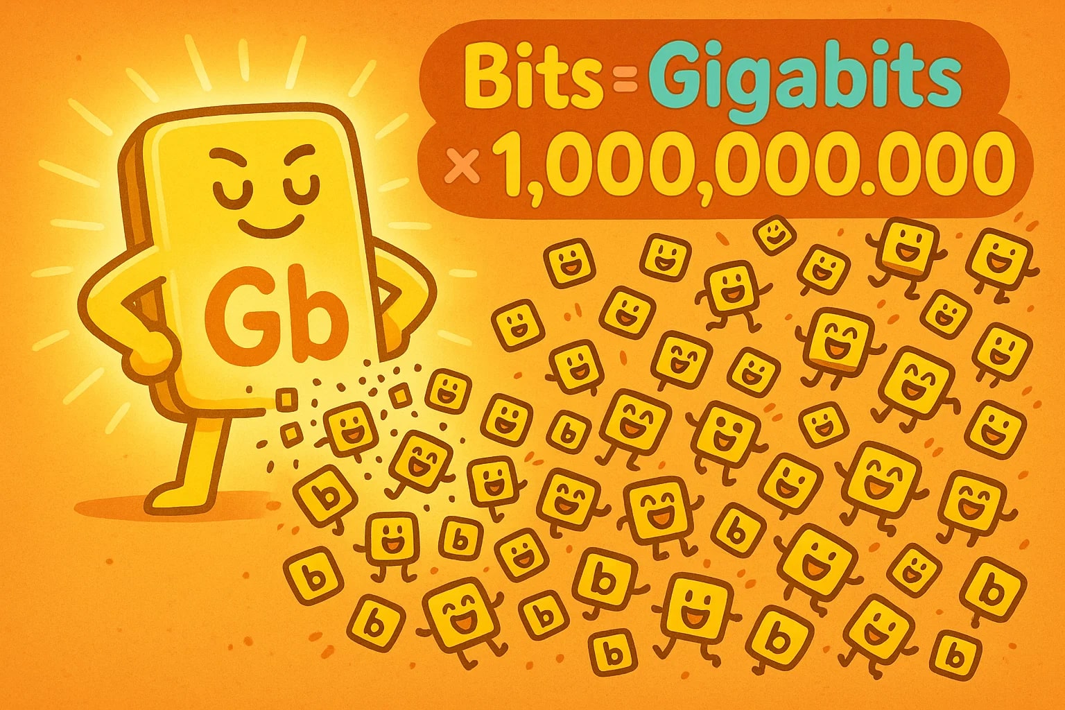 Conversor de Gigabits para Bits