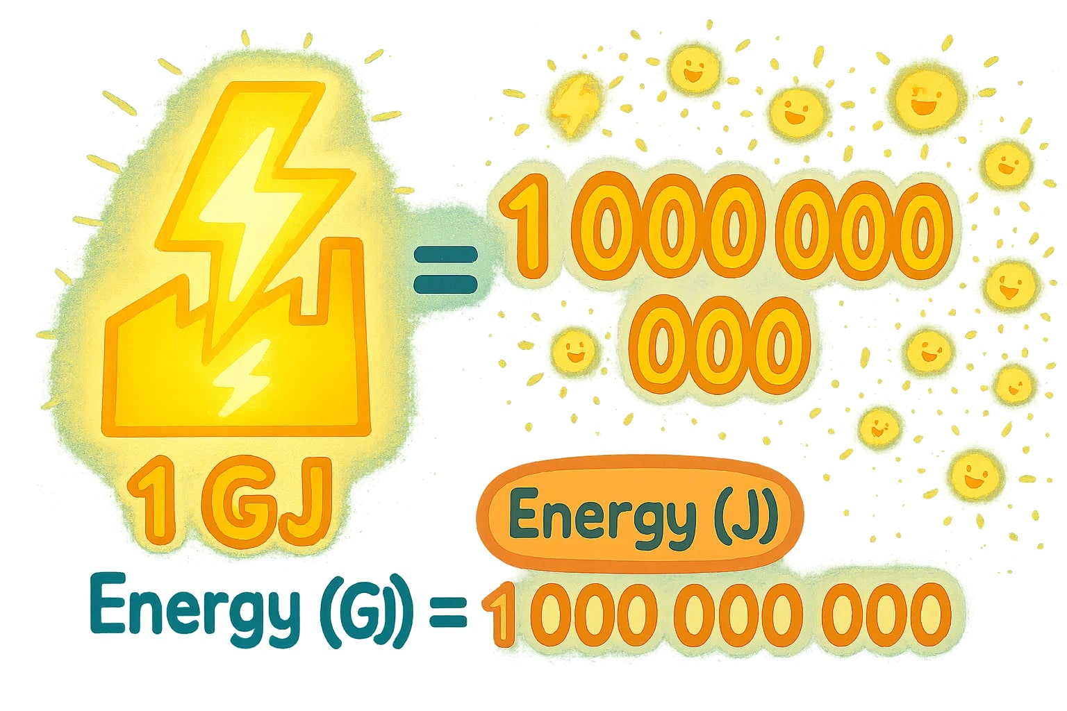 Conversor de Gigajoules para Joules