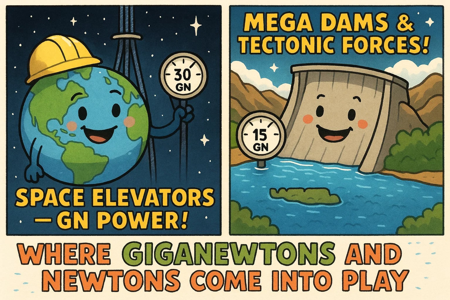 Conversor de Giganewtons para Newtons