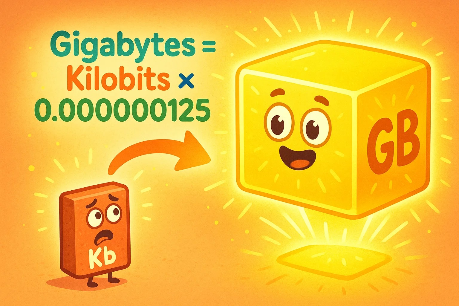 Conversor de Kilobits para Gigabytes