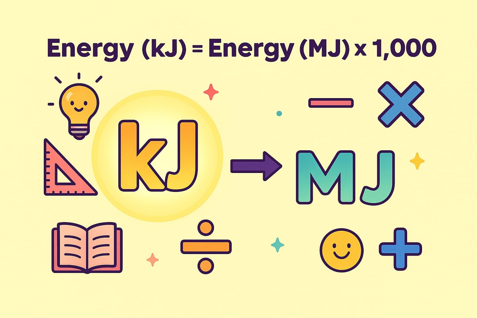 Conversor de Quilojoules para Megajoules