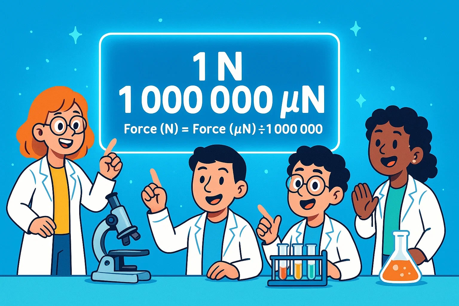 Conversor de Micronewtons para Newtons