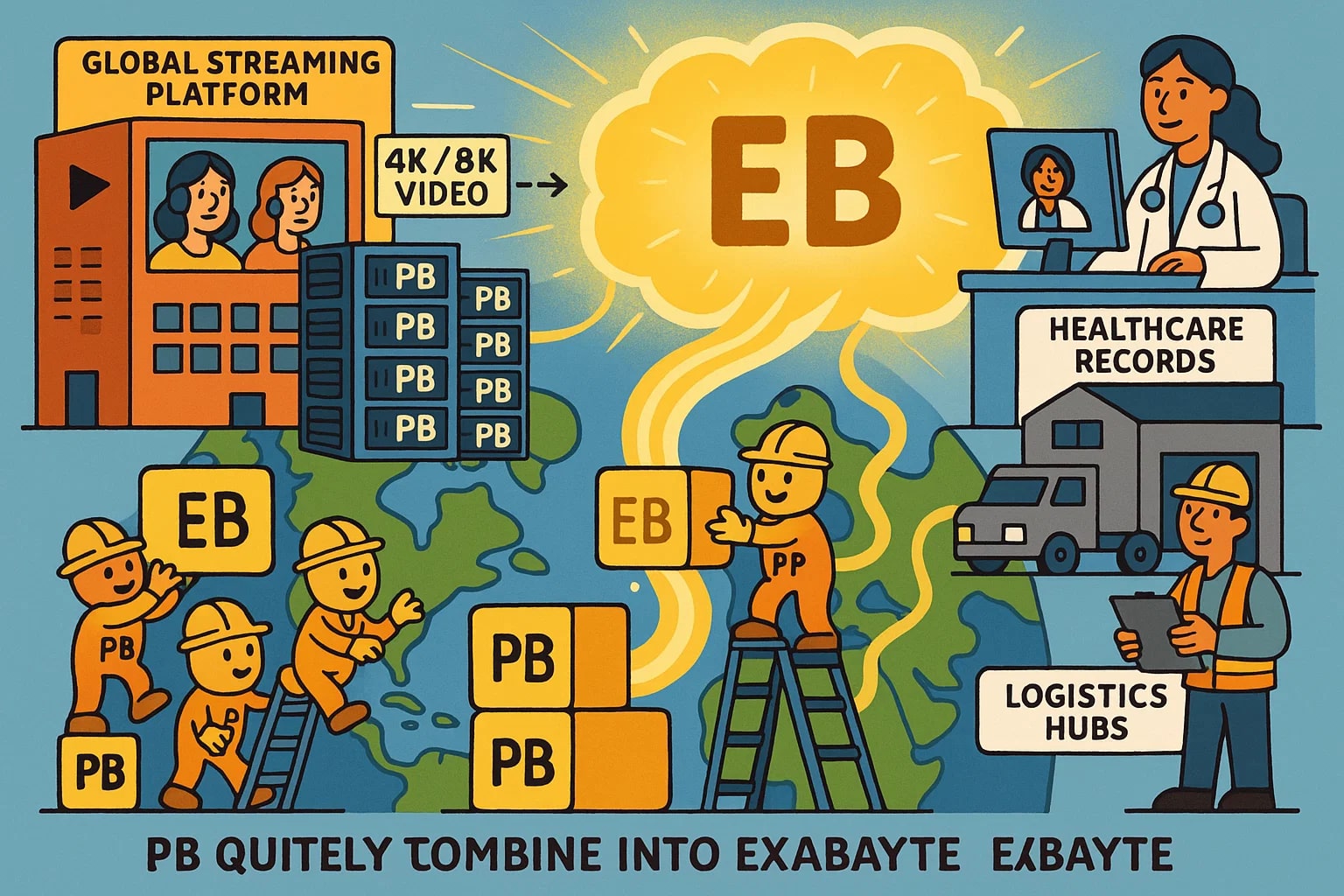 Conversor de Petabytes para Exabytes