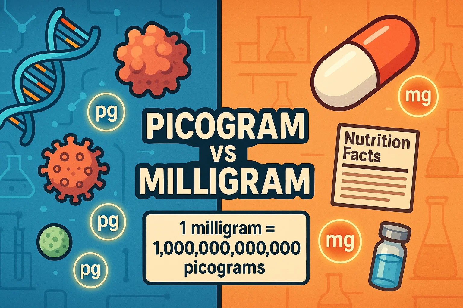 Conversor de Picogramas para Miligramas