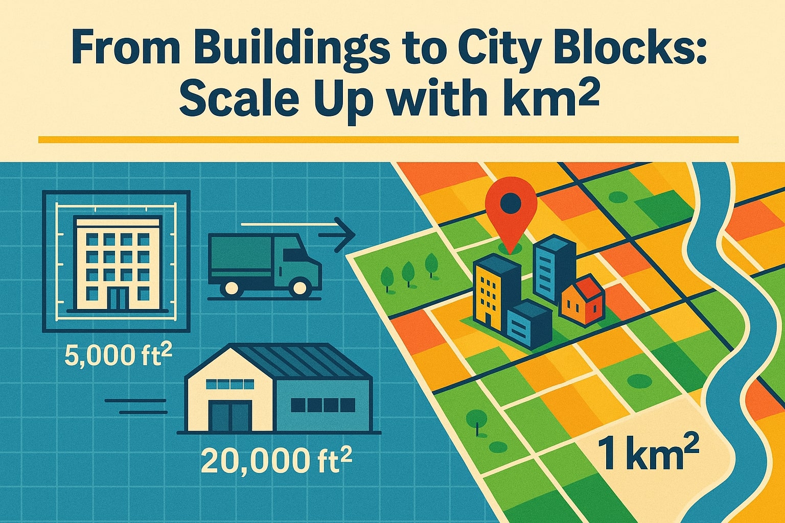 Conversor de Pés Quadrados para Quilômetros Quadrados