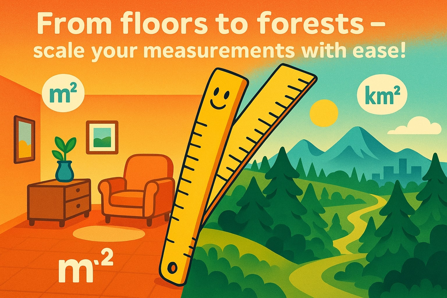 Conversor de Metros Quadrados para Quilômetros Quadrados