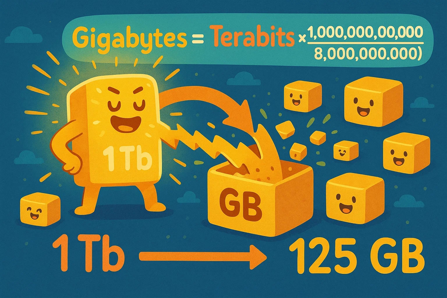 Conversor de Terabits para Gigabytes