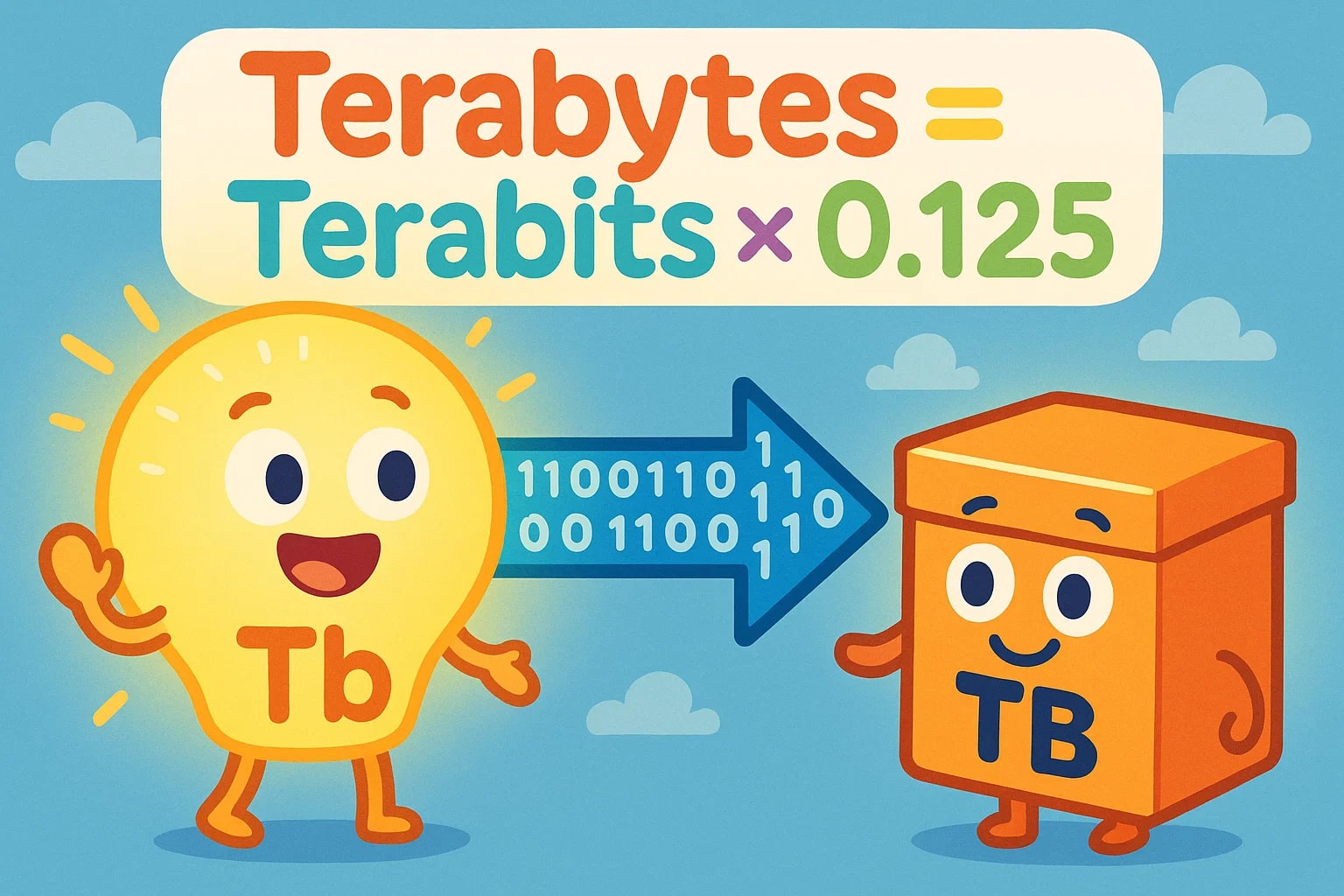 Conversor de Terabits para Terabytes