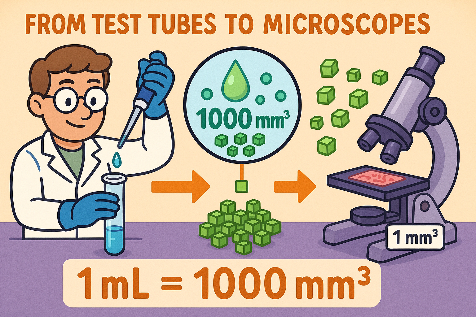 Conversor de Mililitros para Milímetros Cúbicos