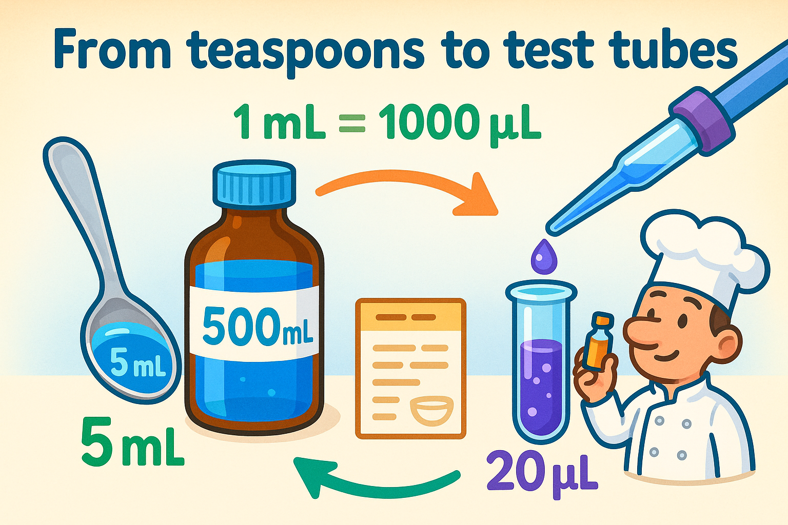 Conversor de Mililitros para Microlitros