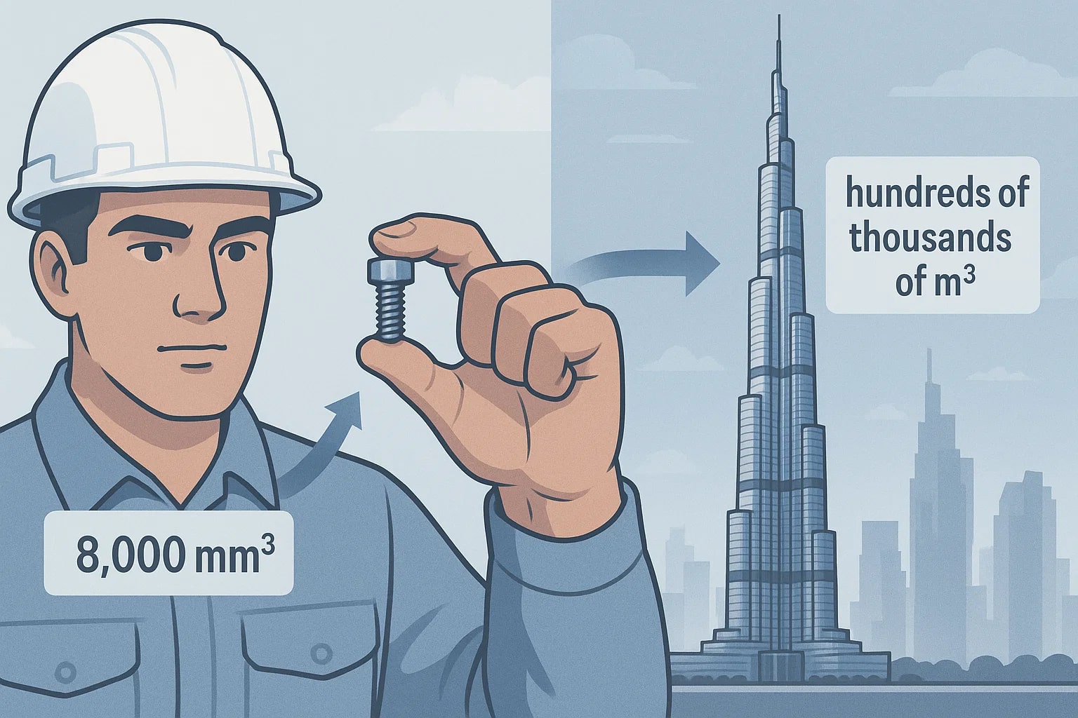 Conversor de Milímetros Cúbicos para Metros Cúbicos