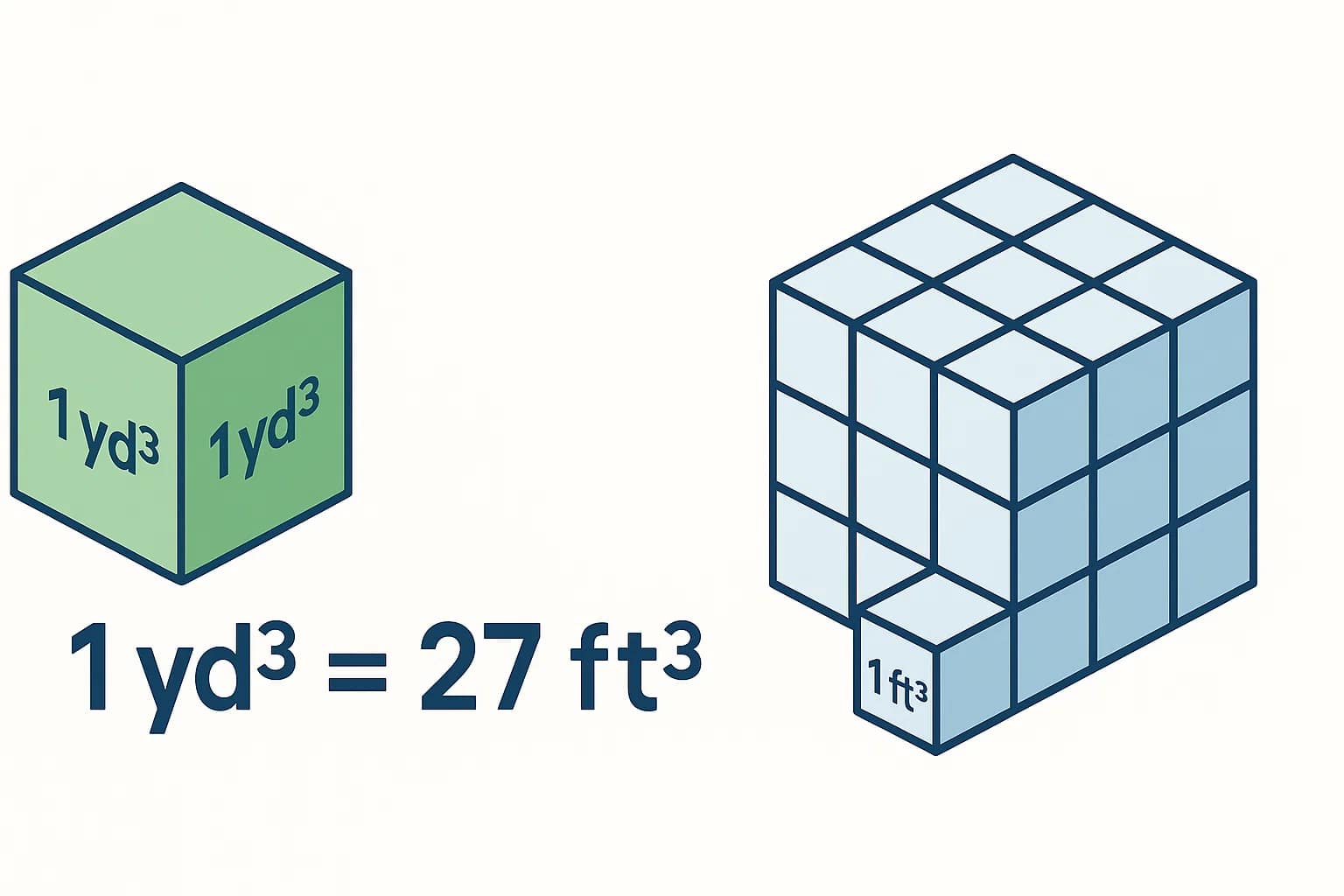 Conversor de Jardas Cúbicas para Pés Cúbicos