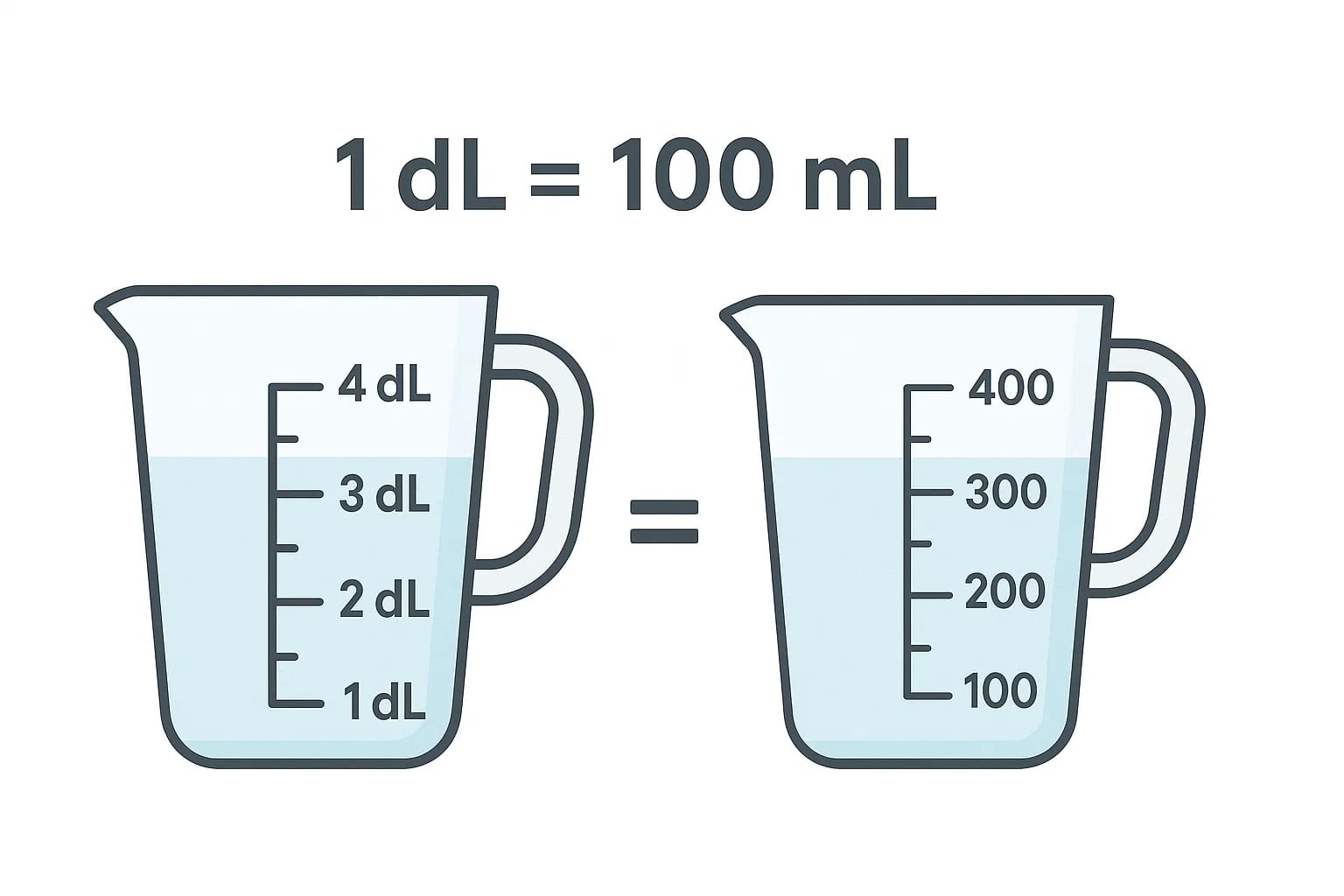 Conversor de Decilitros para Mililitros