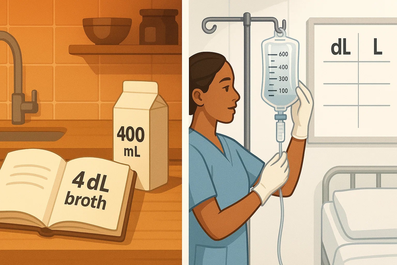 Conversor de Decilitros para Mililitros