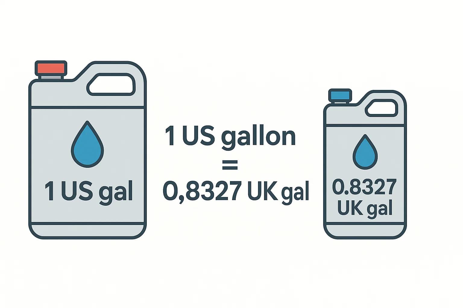 Conversor de Galões US para Galões UK