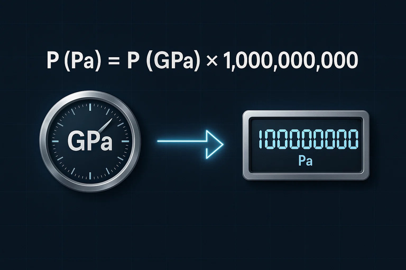 Conversor de Gigapascal para Pascal
