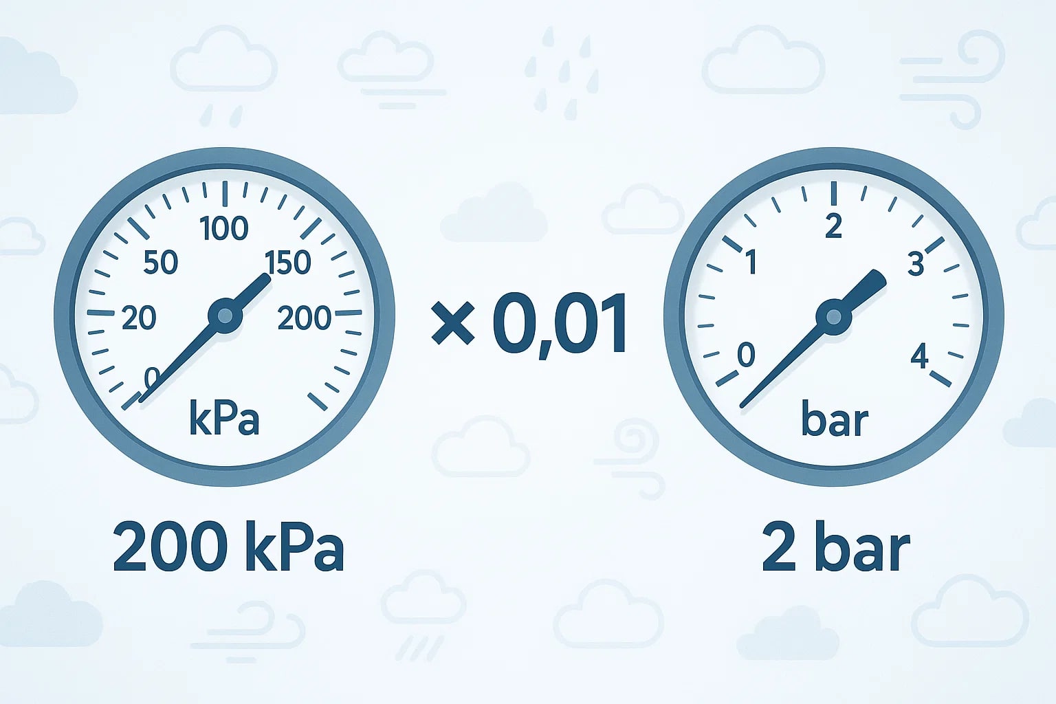 Conversor de Quilopascal para Bar