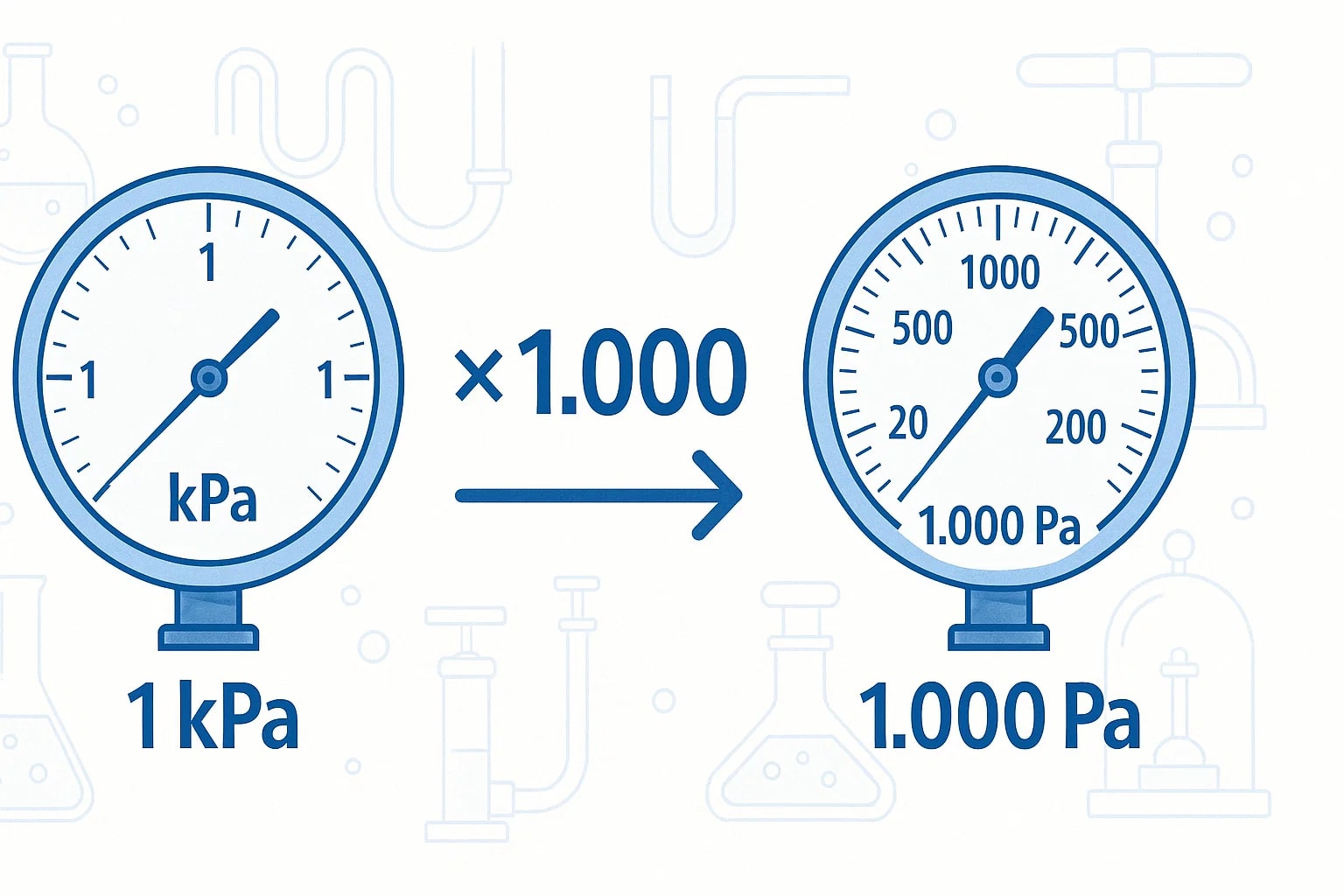 Conversor de Quilopascais para Pascal