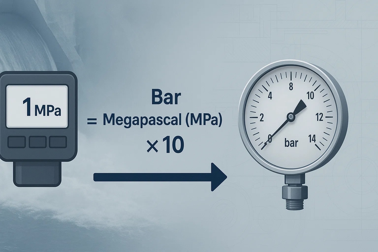 Conversor de Megapascais para Bars