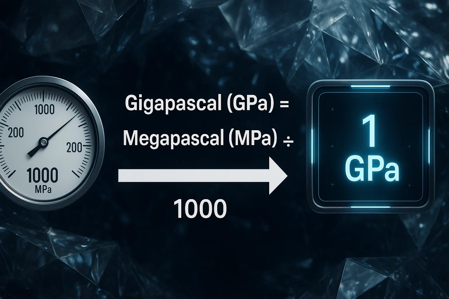 Conversor de Megapascais para Gigapascais