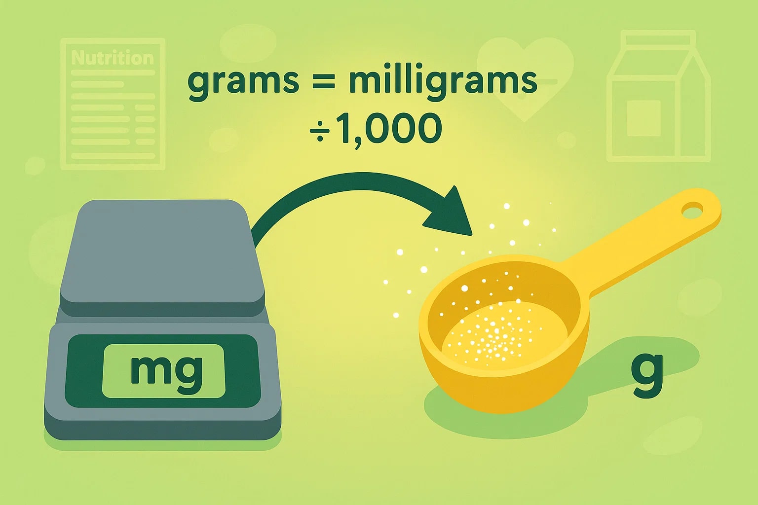 Conversor de Miligramas para Gramas