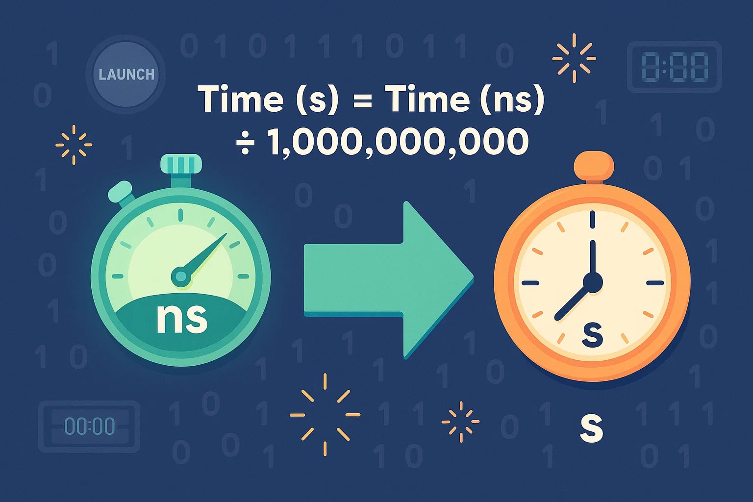 Conversor de Nanosegundos para Segundos