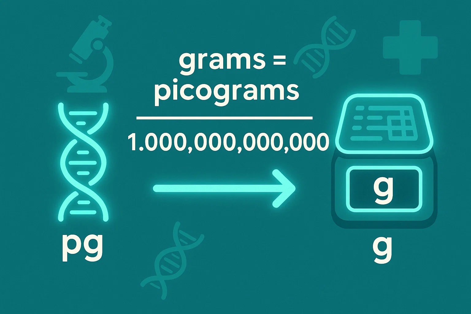 Conversor de Picogramas para Gramas