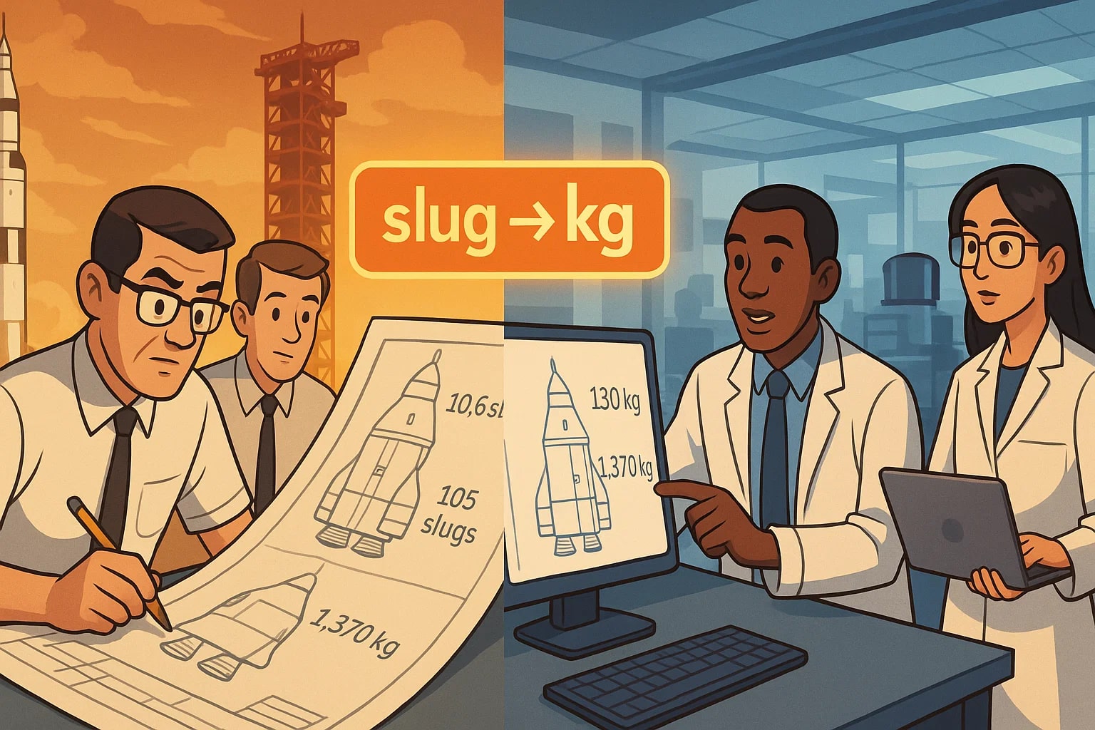 Conversor de Slugs para Quilogramas