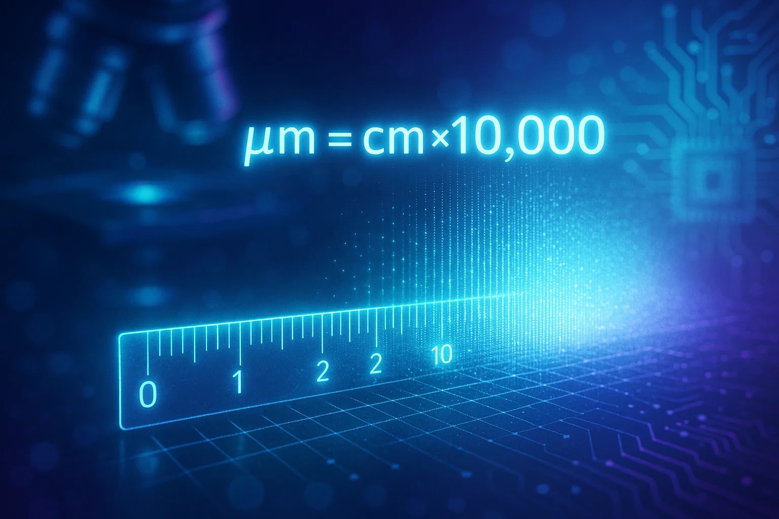 Conversor de Centímetros para Micrômetros