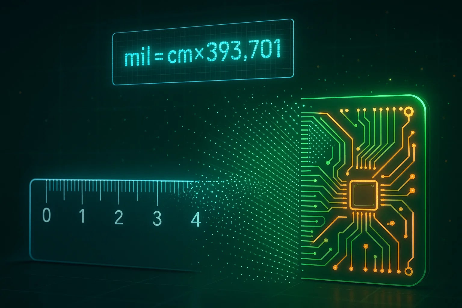 Conversor de Centímetros para Mils